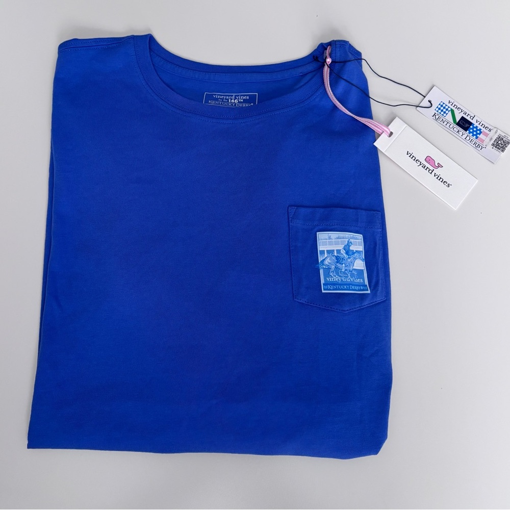 Vineyard Vines 146th Kentucky Derby Long Sleeve blue shirt. Women’s size sm.NWT - Picture 2 of 13